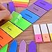SIQUK 3600 Pieces Page Markers Colored Sticky Tabs Page Marker Flag Polka Dots and Stripes Note Tabs Fluorescent Index Flags Tab, 24 Sets