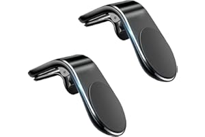 HODASHI 2Pcs Black Universal Phone Holder Clip Car Air Vent Magnetic Mount Holder Bracket for GPS Suporte Celular Car Phone, 