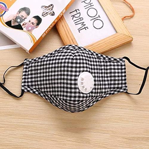 Martinimble Cotton Anti Haze Mask Breath Valve PM2.5 Filtter Windproof Anti-Dust Face Masks for Men Women