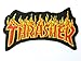 THRASHER Flames Logo Iron On Sew On Skater Punk Embroidered Patch 3.4