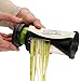 MEKBOK Slice Premium Spiralizer Vegetable Spiral Slicer, Zucchini Noodle, Spaghetti, Pasta Maker - Durable Composite Design - 2 Blade Sizes - Black - Handheld with Cleaning Brush - Kitchen Series