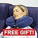 ObusForme Ergonomic Lowback Backrest Support with Strap and Adjustable Lumbar Cushion - Free Inflatable Travel Pillow - Relieves Back, Neck Pain, Sciatica & Muscle Ache