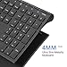 Multi-Device Wireless Bluetooth Keyboard, Jelly Comb Full Size Ultra Slim Rechargeable Wireless Bluetooth Keyboard Compatible for iPad, iPad Pro, iPhone, Android Tablets, Windows, iOS, Mac OS (Black)