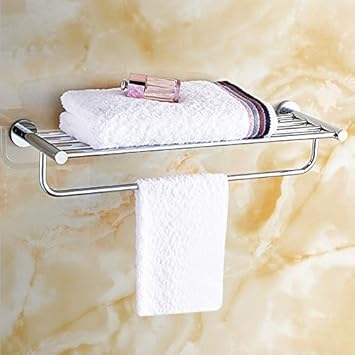 Amzdeal Bad Accessoires Handtuchstange Funffach Aus Hochwertigem Edelstahl Und Verchromten Messing Matt Geburstet Bis 25kg Belastbar Amazon De Kuche Haushalt
