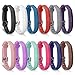 For Fitbit Flex 2 Bands,Vetoo Replacement Band with Stainless Steel Buckle and Fastener for Fitbit Flex 2,Adjustable Accessories Bracelet & Strap for Small and Large Wrists,3 Packs (Black+Purple+Gray)