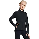 baleaf Fleece Girls Jacket Zip Up Fall Jackets Kids Equestrian Riding Shirts Thermal Athletic Sweatshirts Warm