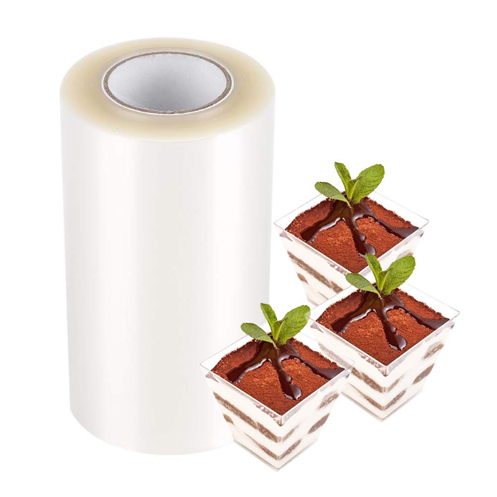 Haofy Cake Collars, Clear Cake Acetate Strips, Transparent Cake Surrounding Roll, Baking Acetate Sheets Roll for DIY Chocolate Mousse Cake Decorating(10cm*10m)