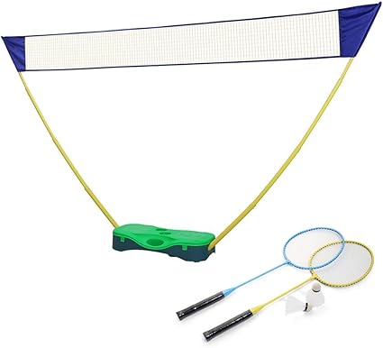 Amazon Com Portzon Portable Badminton Net Set Tennis Volleyball