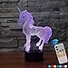 Unicorn Night Light for Kids, Best Christmas Gifts for Girls, 7 Colors Change with Remote and Timing. Birthday Gifts for Kids