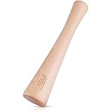 Soligt 12" Sauerkraut Pounder for Mason Jars Vegetable Fermentation- One Piece of Solid Wood