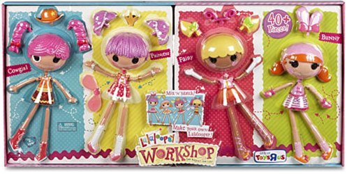 Lalaloopsy Workshop Four Pack - Cowgirl/Princess/Fairy/Pink Bunny Exclusive Playset