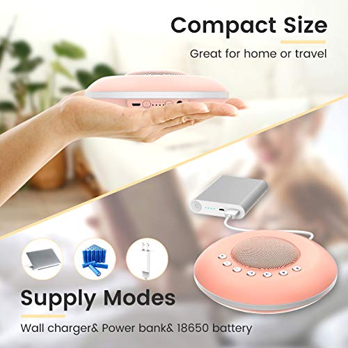 ODOMY White Noise Sound Machine for Sleeping with 20 Non-Looping Soothing Sounds Colorful Gradual Night Light Baby/Kids/Adults Sleep Therapy Sound Machine with Auto-Off Timing and Memory Function - Thumbnail 5