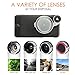 Ztylus iPhone 6s Plus / 6 Plus Lite Series Camera Kit w/ 4-in-1 Lens Attachment (Premium Textured Leather Finish Style) (Black)