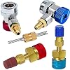 R134a To R1234yf Quick Coupler Adapter Kit - High & Low Pressure Fittings, Car AC Refrigerant Conversion Adapter Set Of 2