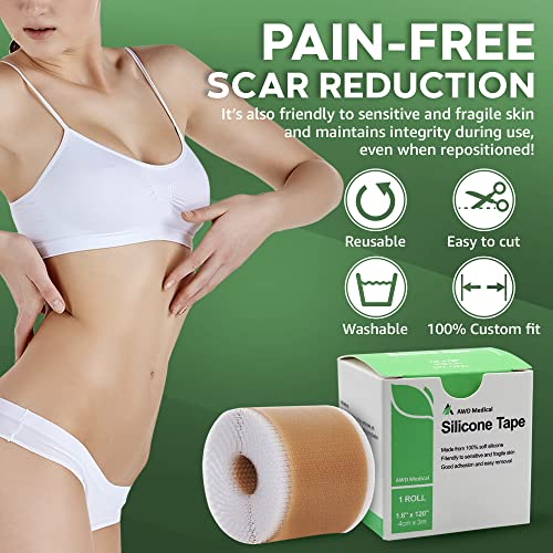 AWD Silicone Scar Tape for Surgical Scars Medical Grade Silicone Scar