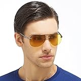 Mens Womens Night View Night Vision Anti-glare Non-polarized & Polarized Wayfarer Avaitor Rimless Wraparound Wrap around Driver's Yellow Driving Glasses Sunglasses Goggles