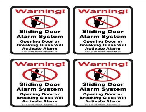 4 VAS #111 Security System Decal Stickers For Window & Sliding Door Burglar Alarm Alert | Commercial Grade | 4 inch x 4 inch |Indoor / Outdoor| Weather Resistant | Fade & Scratch Resistant - Thumbnail 2