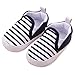 Voberry® Baby Boys Girls Toddlers Striped Sneakers Soft Sole Anti-slip Outdoor Canvas Shoes (0~6 Month, Black)