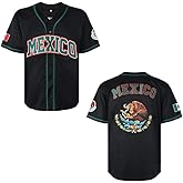 Youth Mexico Eagle Jersey Button Down Short Sleeve Hip Hop Jersey Stitched