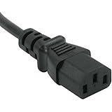 C2G / Cables To Go 09482 18 AWG Universal Power Cord for NEMA 5-15P to IEC320C13, Black (15 Feet/4.57 Meters)