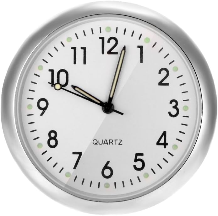 AOZBZ Car Clock, 1.6'' Large LCD Display Stick On Car Digital Clock, Use for Car Dashboard Air Vent/Home/Office (White)