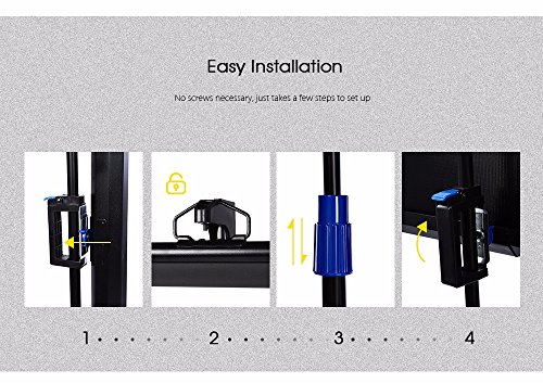 120 Inch Projector Screen with Foldable Stand Tripod, GBTIGER Diagonal HD 4:3 Pull Up Portable Indoor and Outdoor PVC Movie Screen with Wrinkle-Free Design 160° Viewing Angle