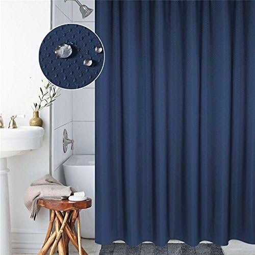 Cryseam Thick Shower Curtain Polyester Fabric 72''X72" Mildew-Free Water-Repellent Non Toxic, Eco-Friendly, No Chemical Odor, Rust Proof Grommets Plastic Hooks