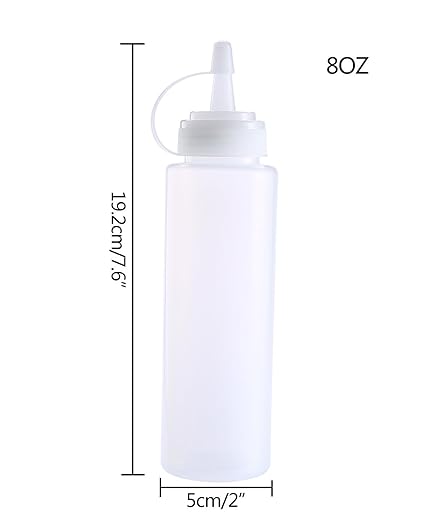 Pack de 5 botes de plástico para condimentos, compresibles, con ...