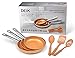 Deik Frying Pan Set, Non-Stick Ceramic Coated Copper Set 8
