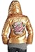 ED HARDY Womens Skulls and Roses Down Puffer Jacket - Gold