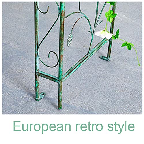 SYLJ Rosenbogen, 220 x 122 x 40 cm Torbogen aus Eisen, Wetterfeste Rankhilfe freistehend, Pergola für Kletterpflanzen… – Bild 6