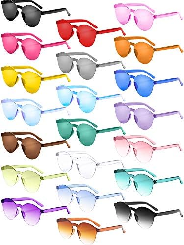Amazon Pineapple Sunglasses Bulk Gejoy 21 Pieces Round Rimless