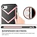 Vofolen Case for iPhone 7 Case Wallet Credit Card Holder ID Slot Sliding Cover Pocket Rugged Protective Hard Shell Skin Flexible Soft TPU Rubber Hybrid Tough Bumper Armor case for iPhone 7 8
