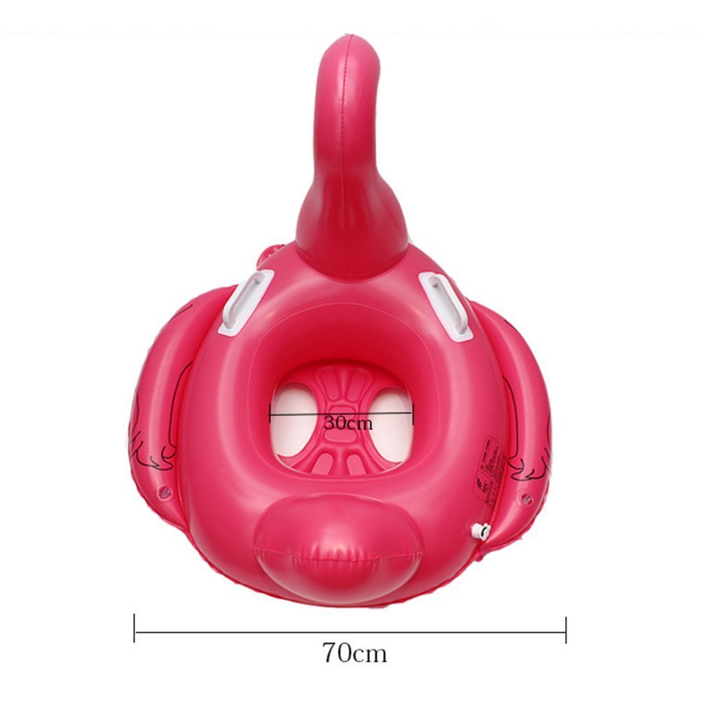2 Poignees Et Corde De Securite Pour Bebes De 1 A 6 Ans Ibanana Bouee Gonflable Pour Enfants Forme De Flamand Rose Avec Assise Jeux D Eau Et De Plage Jeux Et Jouets