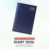 1ABOVE 2026 A5 Week-to-View Diary Casebound Hardback Blue 60gsm Paper view 4