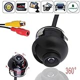 CAIRUTE® Universal Mini CCD High Definition Night Vision 360 Degree Car Rear Front Side View Backup Camera With Mirror Image Conversion Lines