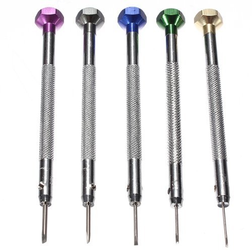 5pcs Different Sizes Precision Flat Blade Slotted Screw Driver