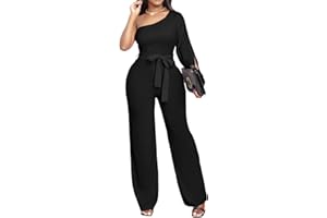 sexycherry Formal Jumpsuit for Women Dressy Elegant Long Straight Pants Jumpsuits for Party Club with Zipper
