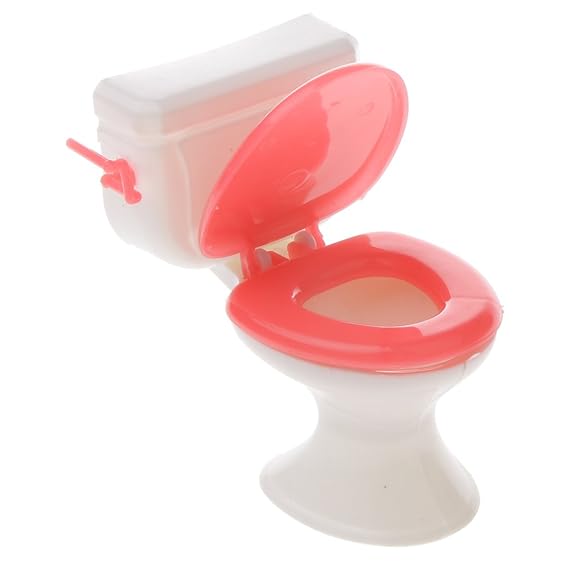 Muebles para casas de muñecas Gazechimp Juegos para Casas de Muñecas Mini Retrete Toilet Bañera para Barbie Juguetes y juegos