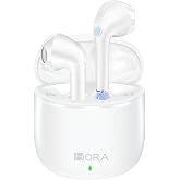 1 Hora Wireless Earbuds Bluetooth 5.3 Headphones (White) | Bluetooth 5.3, clear calls, deep bass, touch controls and lightweight comfort for work, travel and everyday use