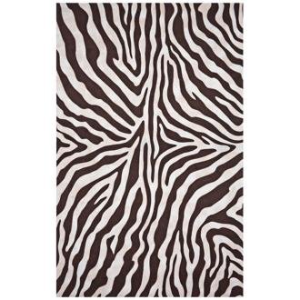 Liora Manne Visions I Zebra Indoor/Outdoor Rug, 3'6" X 5'6", Grey Black