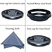 SIOTI Camera Tilted Vented Metal Lens Hood with Cleaning Cloth and Lens Cap Compatible with General Camera Standard Thread Lens(49mm)