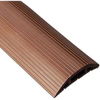 Simple Cord Brown Floor Cord Cover - 4 Ft Duct Cord Protector Covers Cables, Cords, or Wires - 3 Channel On Floor Raceway for Sidewalks or Walkways, in The Home or Office Doorways (4 Ft Brown)
