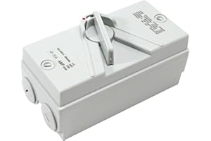 SEEKDESI Enclosed Motor Disconnect Switch 440V Heavy Duty Disconnect Breaker Box, IP66 Waterproof Switches, Fit for Generator Boat and Welding (4Pole 35A)