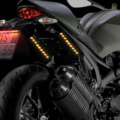 image for Partsam LED Strip Light Bar 2pcs 9-5050-SMD Flexible Waterproof Amber 