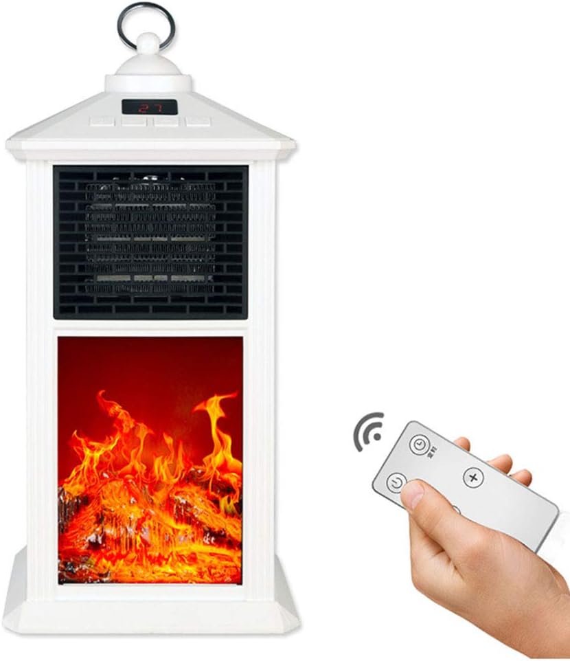 OURhome Electric Fireplace Heater, 900W Freestanding Fireplace Stove with Realistic Flame Effect - Overheating Safety Protection