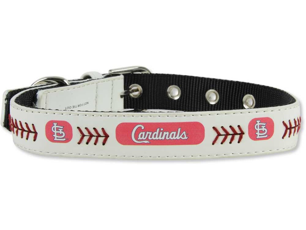 leather baseball dog collar