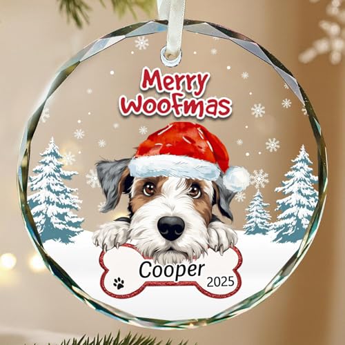 Namashops Personalized Dog Christmas Ornament, Custom Name Sealyham Terrier Christmas Keepsake, Dog Glass Ornaments Christmas Tree, Personalized Gifts for Pet Lovers at Amazon