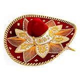 Red and Gold Mariachi Sombrero