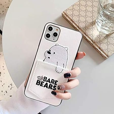 Amazon Co Jp Iphone11 Pro Maxケース Iphone11 Pro Maxカバー スマホケース Icカード収納 かーど かわいい 背面ポケット 収納ケース くま クマ パンダ 背面カード 定期入れ カード入れ付き 携帯カバー 可愛い おもしろい 面白い Tpu 皮革 レディース オシャレ デザイン